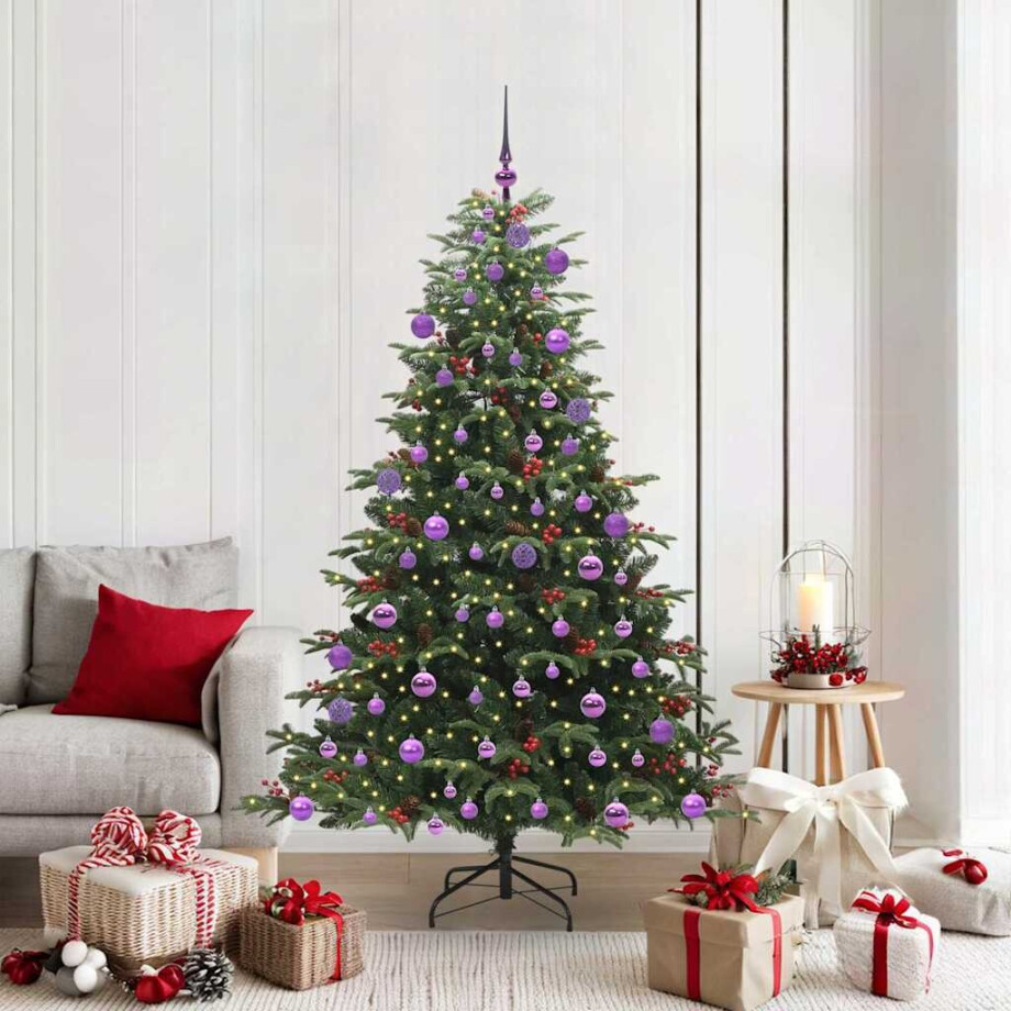 vidaXL Kunstkerstboom Groen 180 cm PVC en Metaal en Plastic afbeelding 1