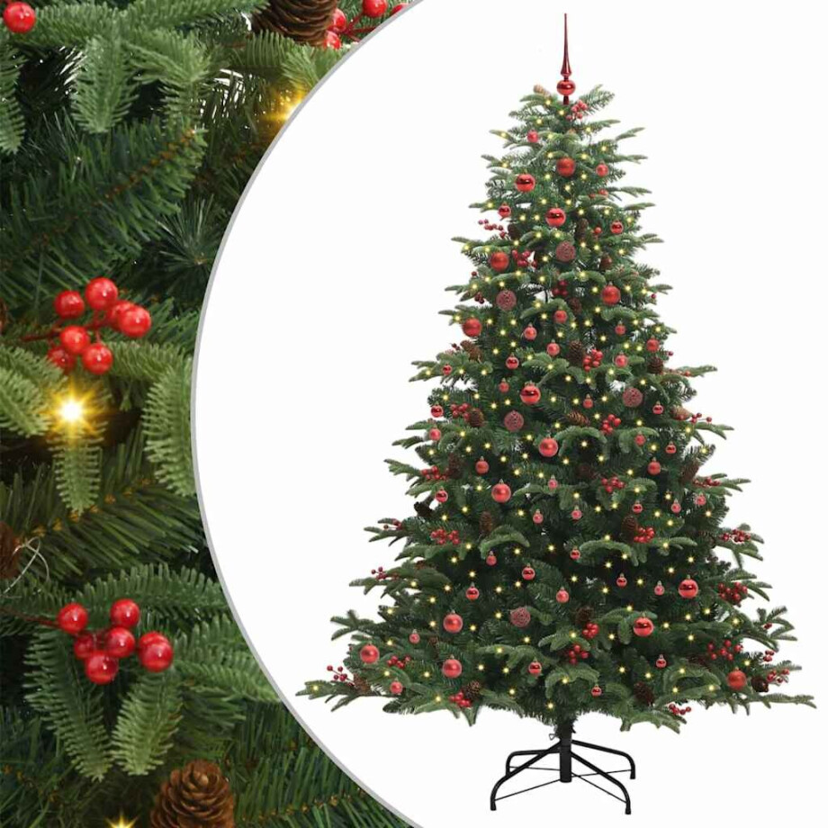 vidaXL Kunstkerstboom Groen 210 cm PVC en Metaal en Plastic vidaXL Kunstkerstboom Groen 210 cm PVC en Metaal en Plastic afbeelding 1