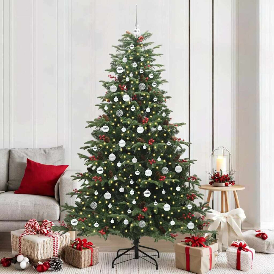 vidaXL Kunstkerstboom Groen 210 cm PVC en Metaal en Plastic vidaXL Kunstkerstboom Groen 210 cm PVC en Metaal en Plastic afbeelding 1