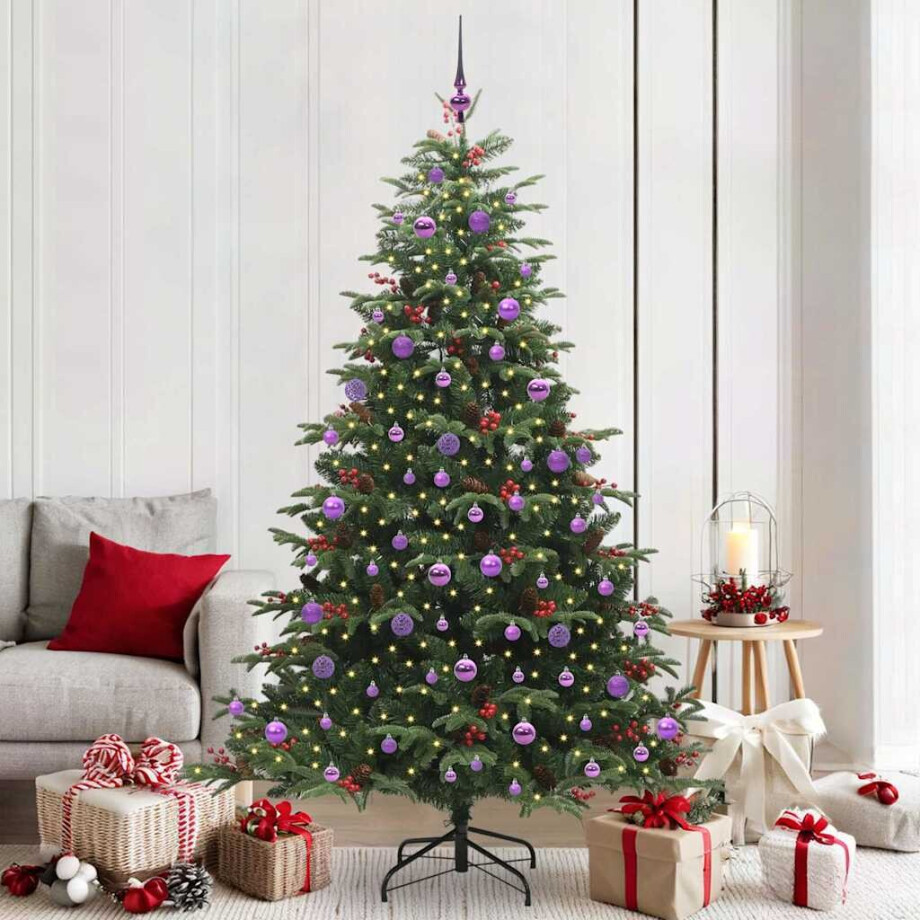 vidaXL Kunstkerstboom Groen 210 cm PVC en Metaal en Plastic vidaXL Kunstkerstboom Groen 210 cm PVC en Metaal en Plastic afbeelding 1