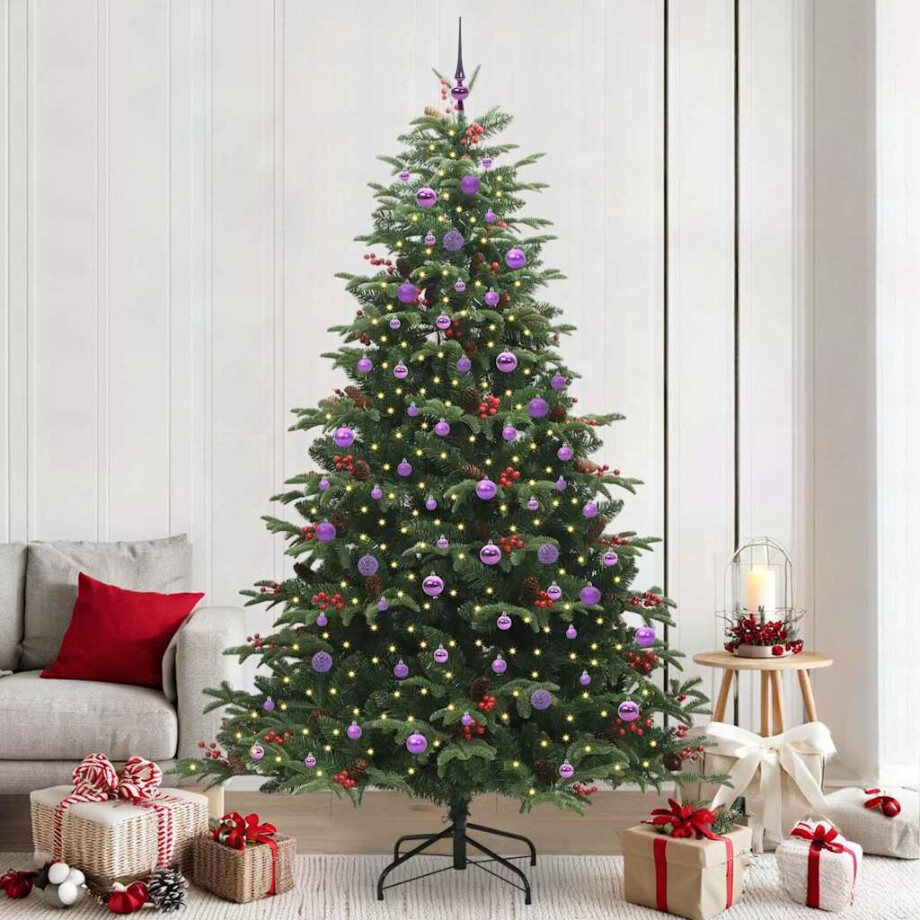 vidaXL Kunstkerstboom Groen 240 cm PVC en Metaal en Plastic vidaXL Kunstkerstboom Groen 240 cm PVC en Metaal en Plastic afbeelding 1