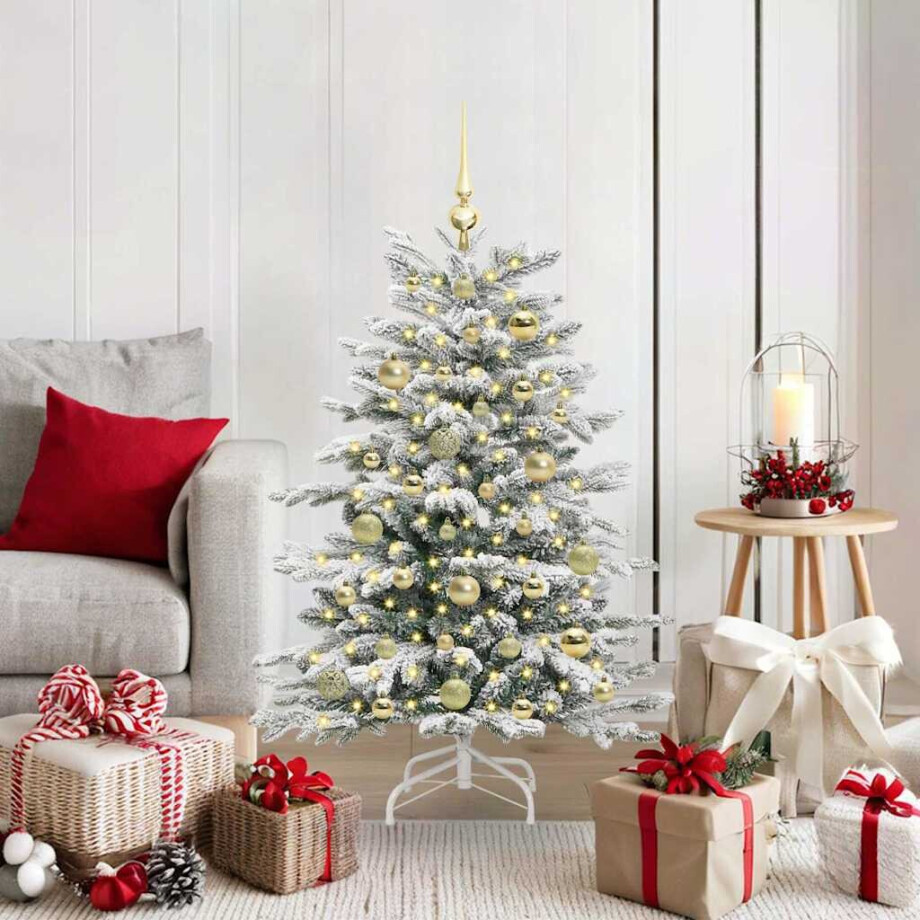 vidaXL Kunstmatige Inklapbare Kerstboom Wit 120 cm PE en PVC afbeelding 1