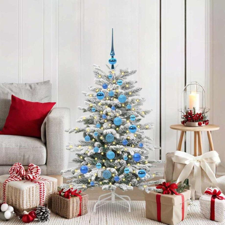 vidaXL Kunstmatige Inklapbare Kerstboom Wit 120 cm PE en PVC afbeelding 1