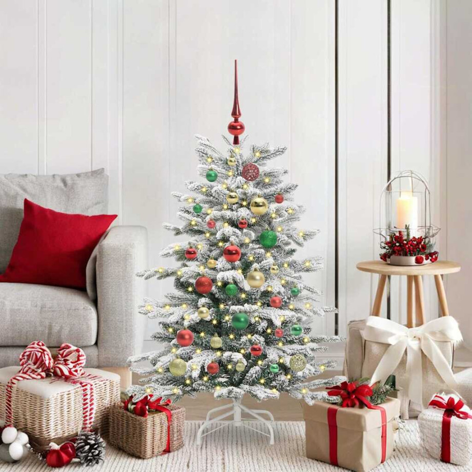 vidaXL Kunstmatige Inklapbare Kerstboom Wit 120 cm PE en PVC afbeelding 1