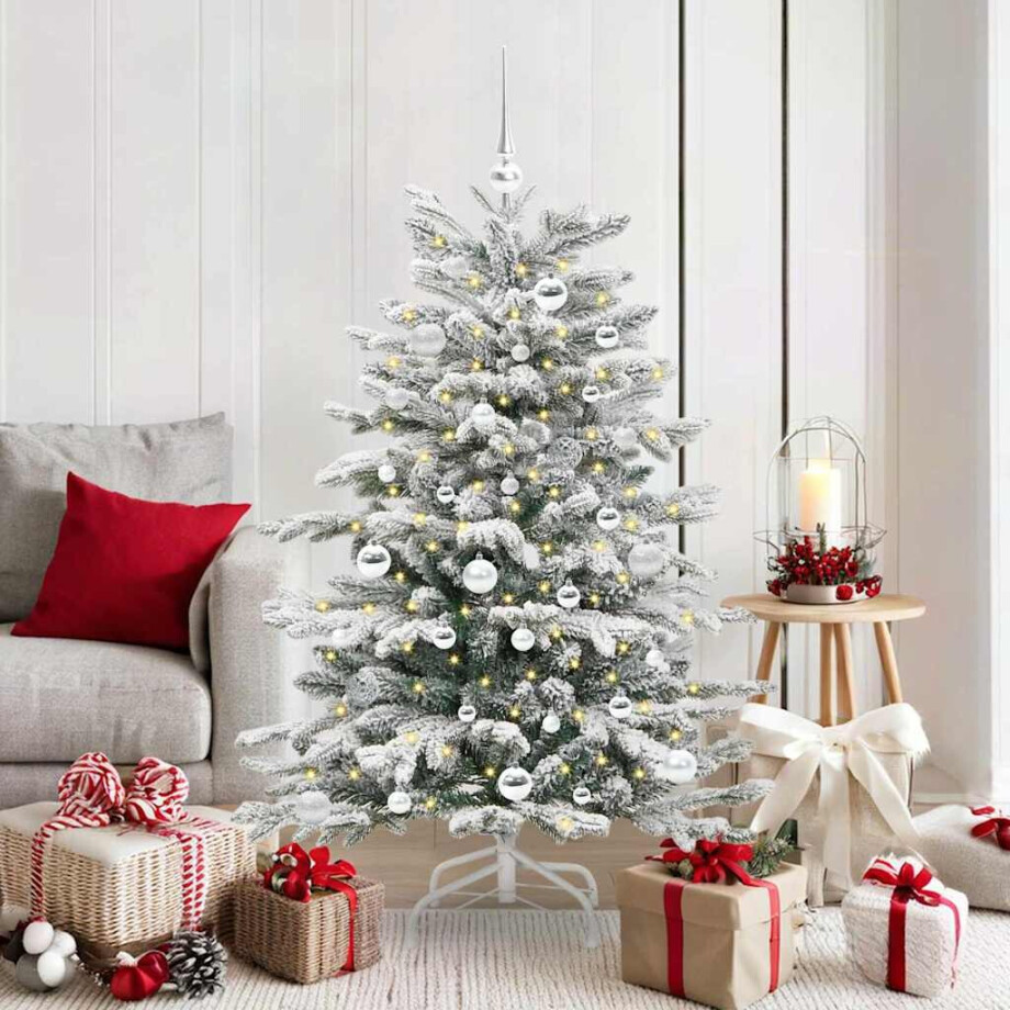vidaXL Kunstmatige Inklapbare Kerstboom Wit 150 cm PE en PVC afbeelding 1