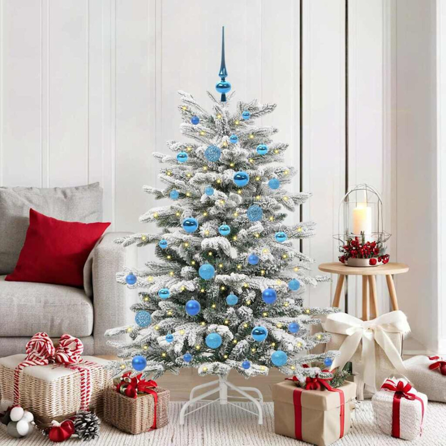 vidaXL Kunstmatige Inklapbare Kerstboom Wit 150 cm PE en PVC afbeelding 1