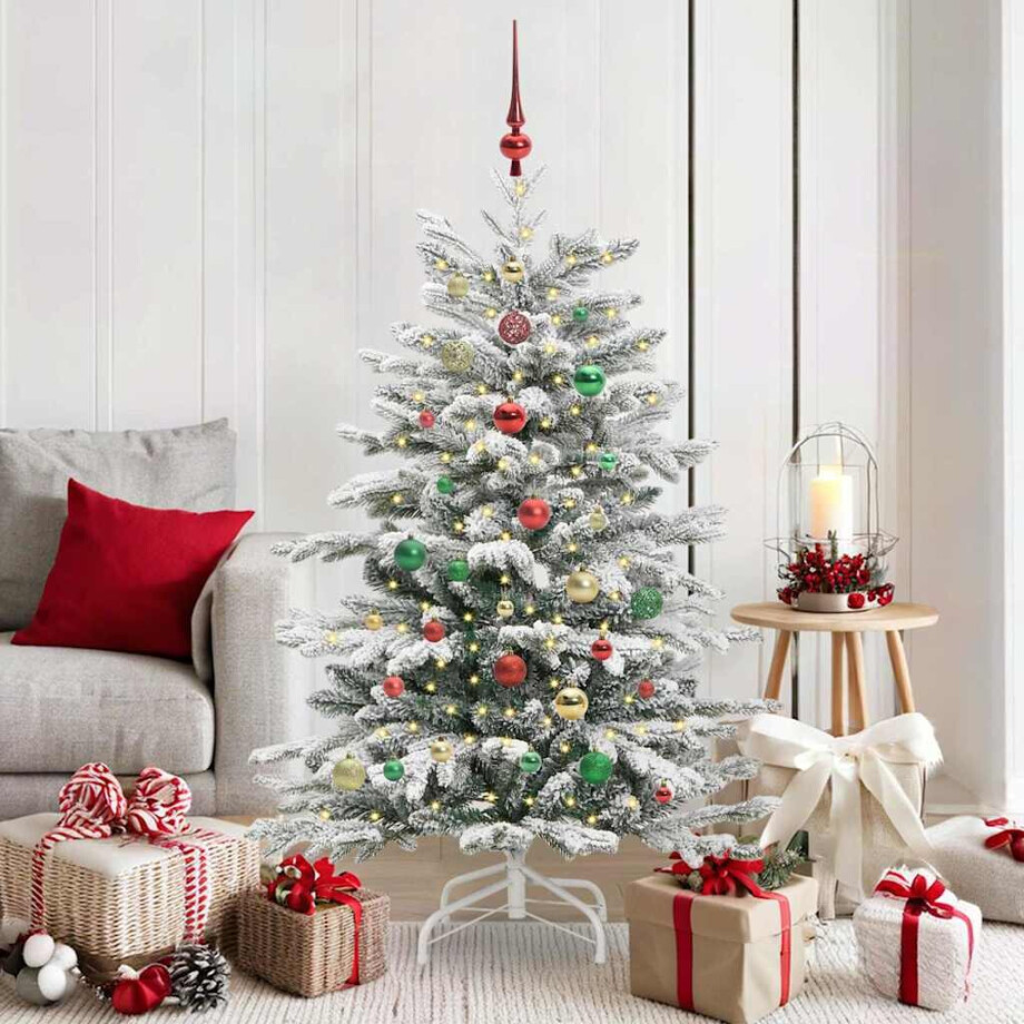 vidaXL Kunstmatige Inklapbare Kerstboom Wit 150 cm PE en PVC afbeelding 1