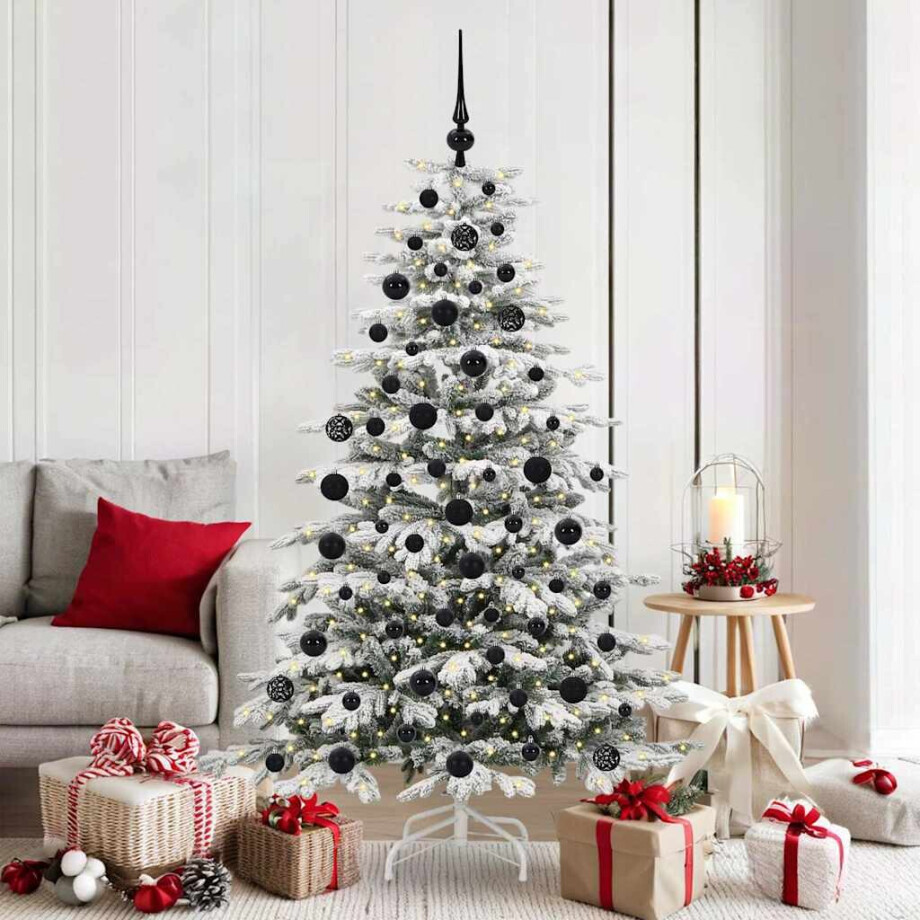 vidaXL Kunstmatige Inklapbare Kerstboom Wit 180 cm PE en PVC afbeelding 1