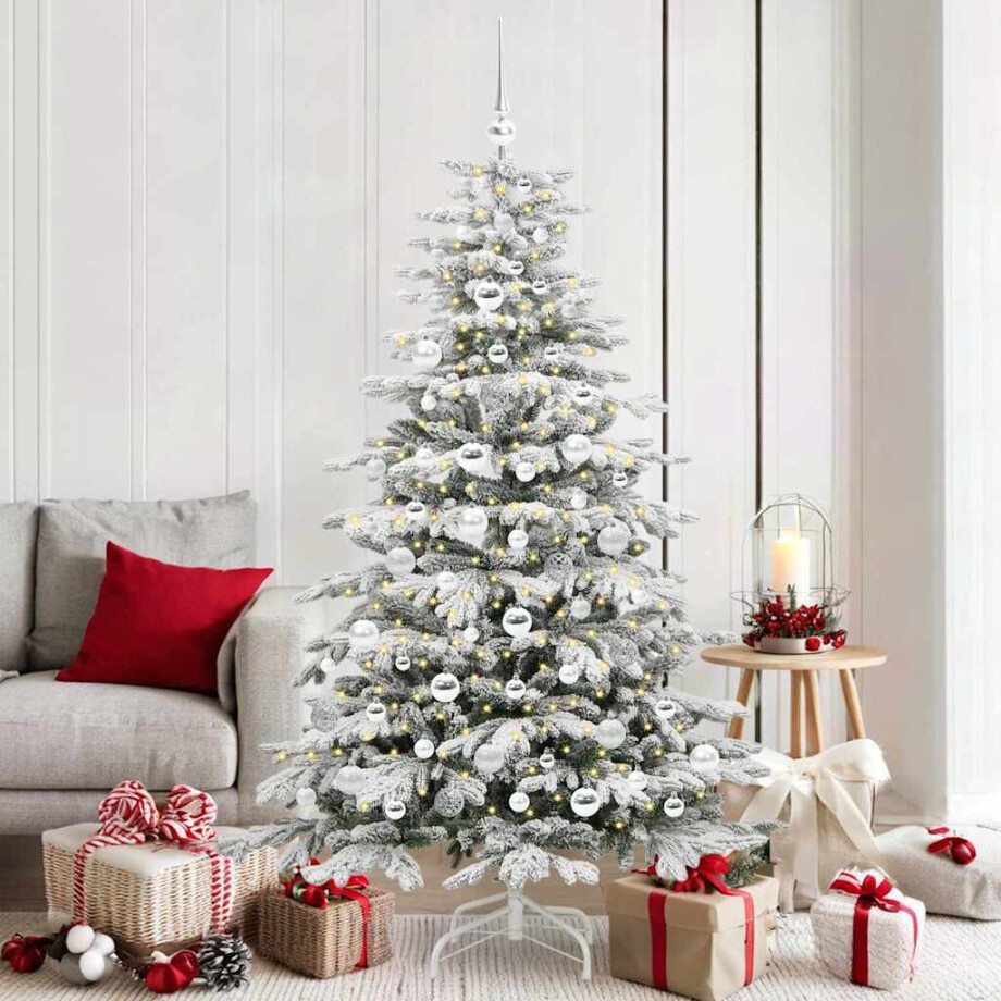 vidaXL Kunstmatige Inklapbare Kerstboom Wit 180 cm PE en PVC vidaXL Kunstmatige Inklapbare Kerstboom Wit 180 cm PE en PVC afbeelding 1