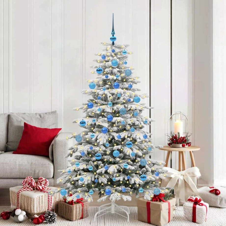 vidaXL Kunstmatige Inklapbare Kerstboom Wit 180 cm PE en PVC afbeelding 1
