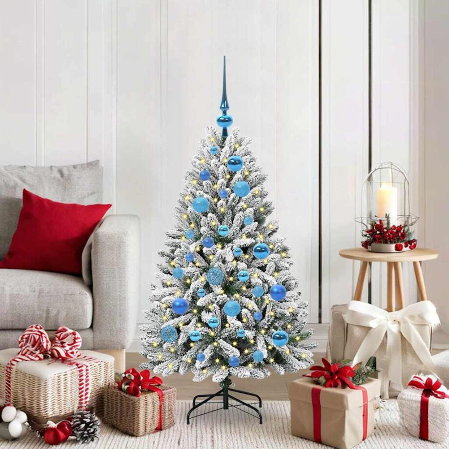 vidaXL Kunstkerstboom Groen en Wit 120 cm PVC en Metaal vidaXL Kunstkerstboom Groen en Wit 120 cm PVC en Metaal afbeelding 1