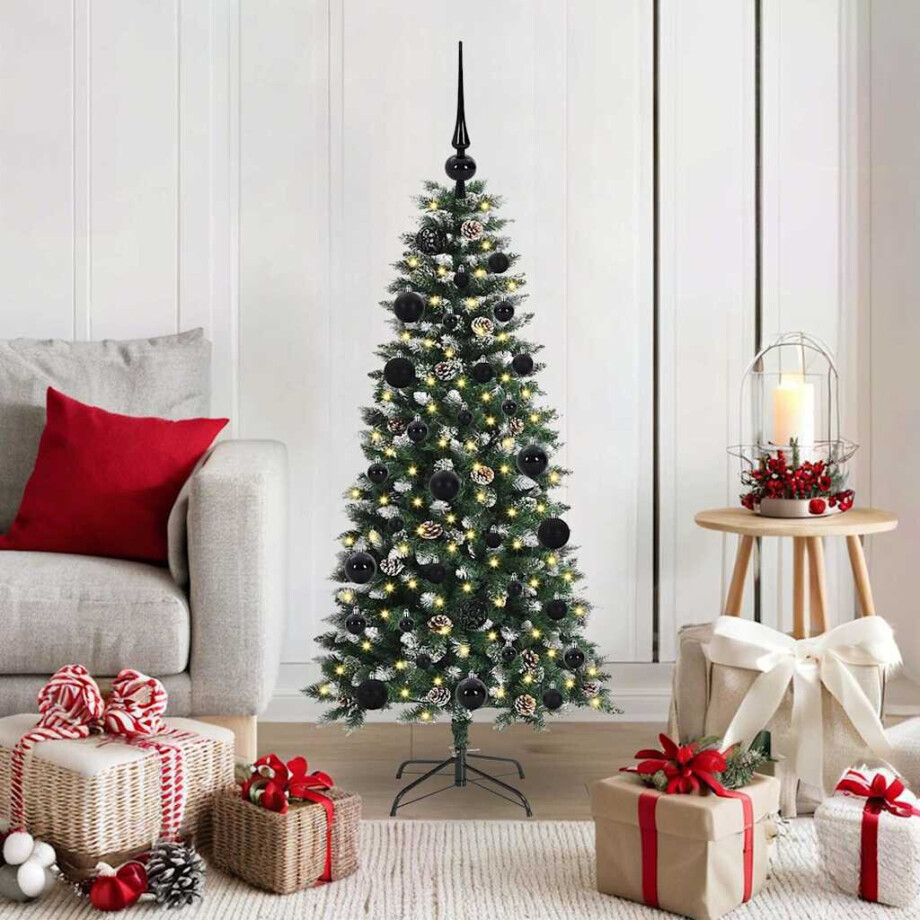 vidaXL Kunstkerstboom Groen 50 x 50 x 120 cm PVC en Plastic en Staal afbeelding 1