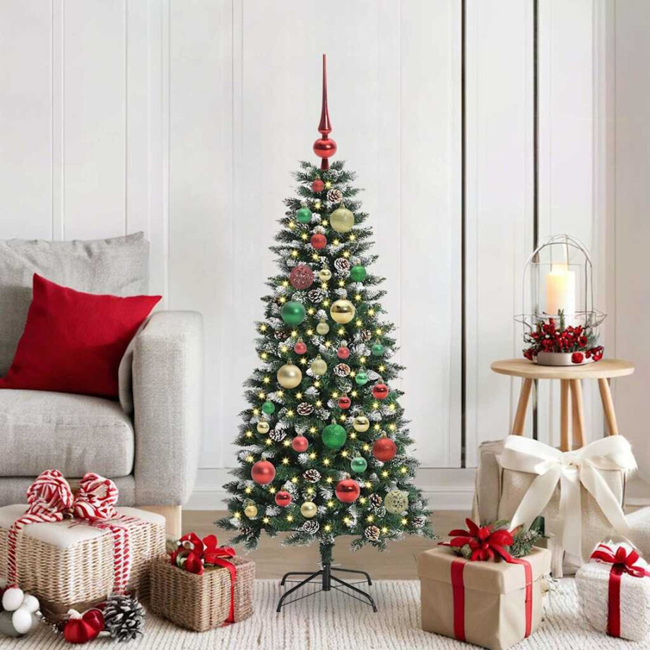 vidaXL Kunstkerstboom Groen 50 x 50 x 120 cm PVC en Plastic en Staal afbeelding 1