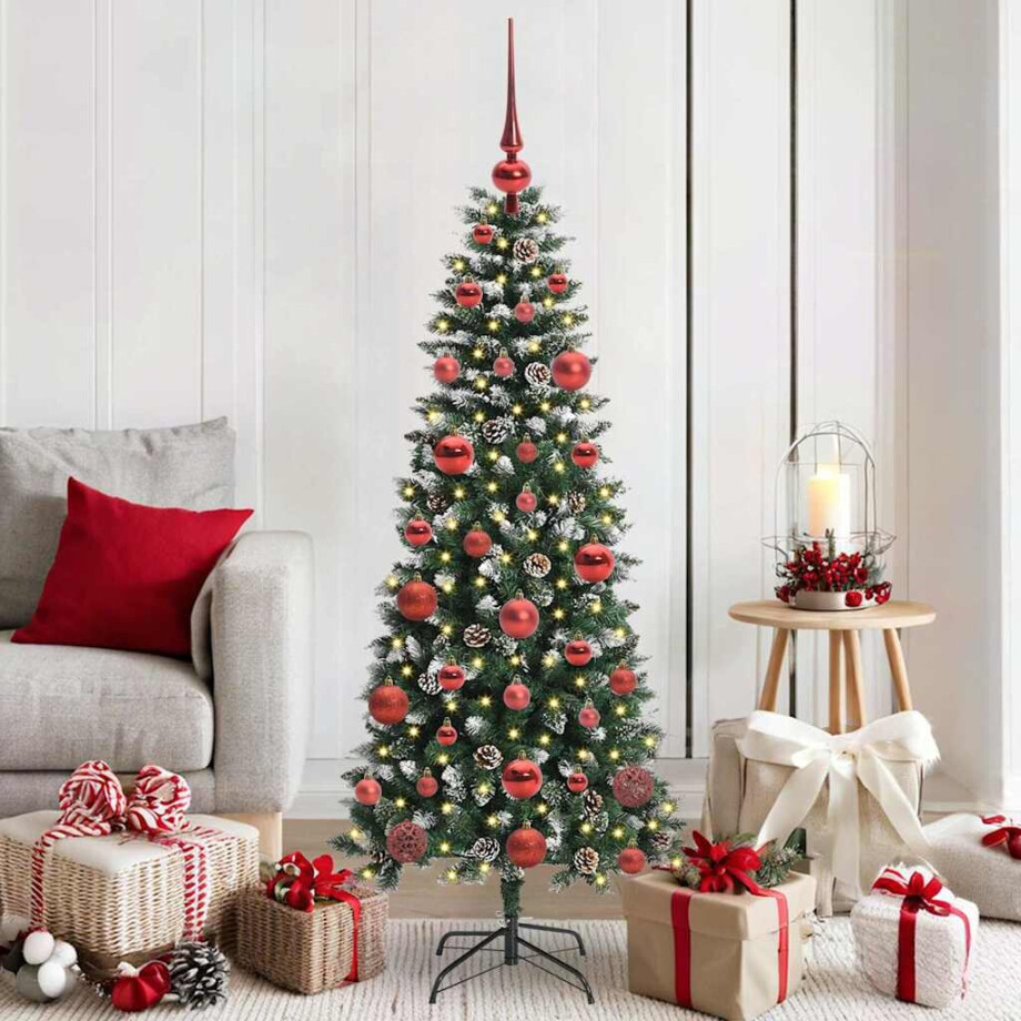 vidaXL Kunstkerstboom met 150 LED Groen 150 cm PVC en Plastic en Staal afbeelding 1