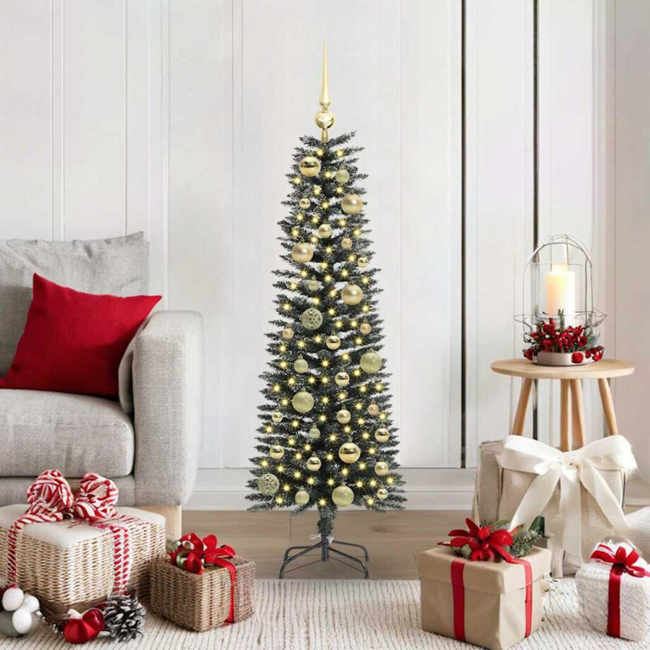 vidaXL Kunstkerstboom met 150 LED Groen 120 cm PVC en Plastic en Staal afbeelding 1