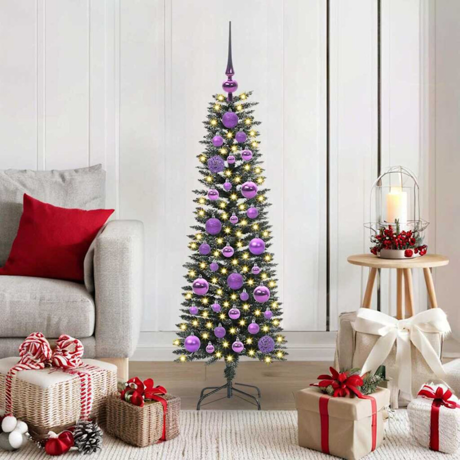 vidaXL Kunstkerstboom met 150 LED Groen 120 cm PVC en Plastic en Staal afbeelding 1