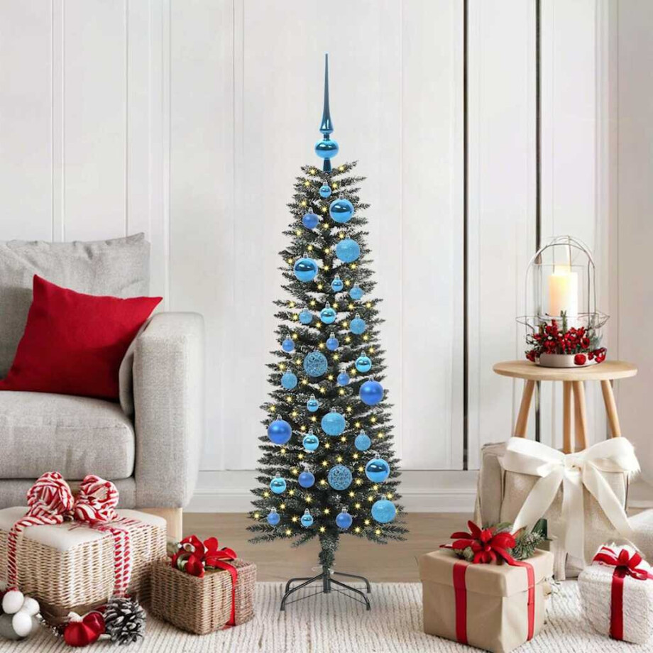 vidaXL Kunstkerstboom met 150 LED Groen 120 cm PVC en Plastic en Staal afbeelding 1