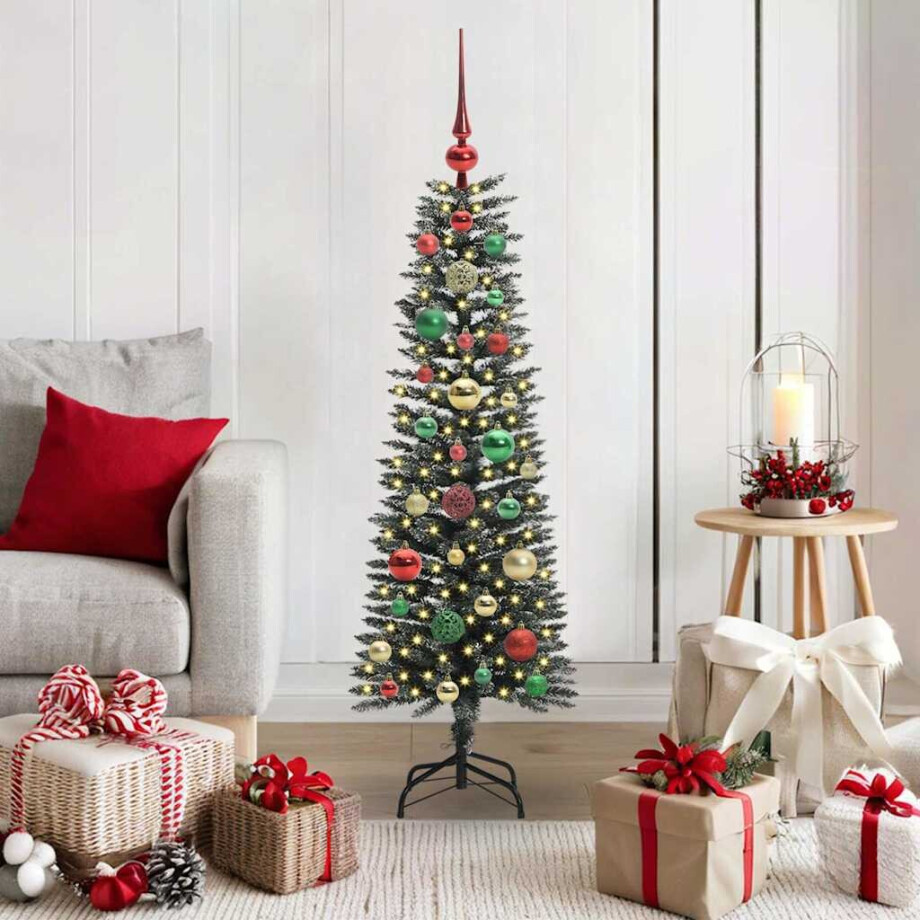 vidaXL Kunstkerstboom met 150 LED Groen 120 cm PVC en Plastic en Staal afbeelding 1