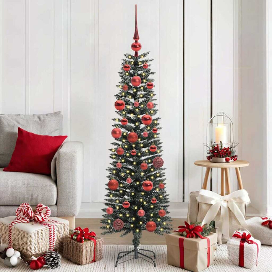 vidaXL Kunstkerstboom Groen 43 x 43 x 150 cm PVC en Plastic en Staal vidaXL Kunstkerstboom Groen 43 x 43 x 150 cm PVC en Plastic en Staal afbeelding 1
