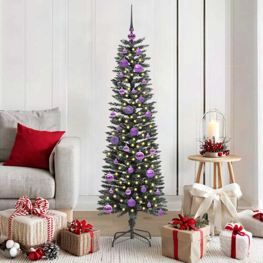 vidaXL Kunstkerstboom Groen 43 x 43 x 150 cm PVC en Plastic en Staal vidaXL Kunstkerstboom Groen 43 x 43 x 150 cm PVC en Plastic en Staal afbeelding 1