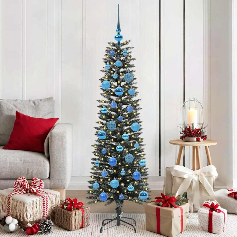vidaXL Kunstkerstboom met 150 LED Groen 150 cm PVC en Plastic en Staal afbeelding 1