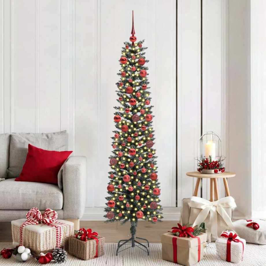 vidaXL Kunstkerstboom met 300 LED Groen 180 cm PVC en Plastic en Staal vidaXL Kunstkerstboom met 300 LED Groen 180 cm PVC en Plastic en Staal afbeelding 1