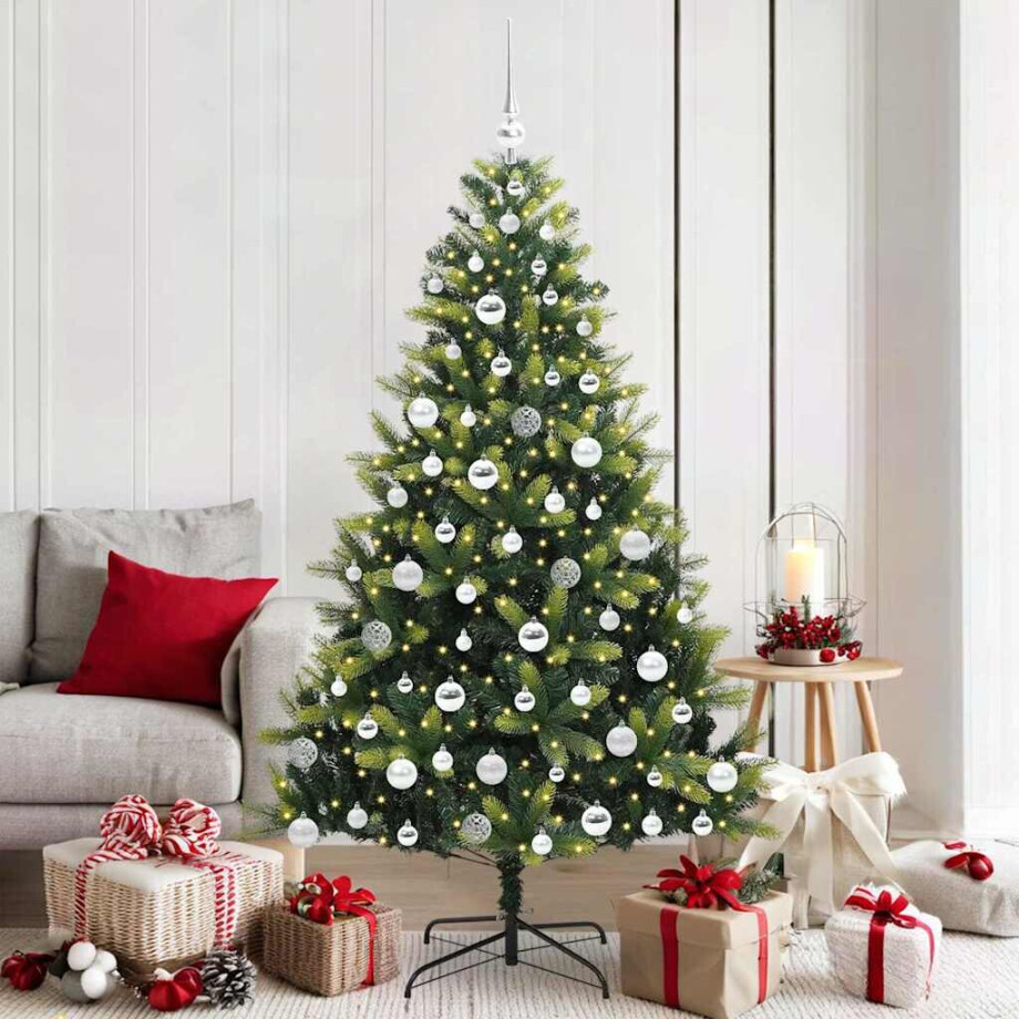 vidaXL Kunstmatige Hinge Kerstboom 300 LEDs Groen 180 cm PVC en PE vidaXL Kunstmatige Hinge Kerstboom 300 LEDs Groen 180 cm PVC en PE afbeelding 1