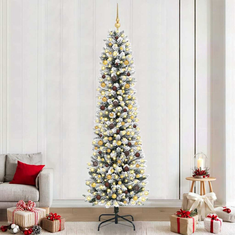 vidaXL Kunstkerstboom Wit 240 cm PVC en Metaal en Plastic vidaXL Kunstkerstboom Wit 240 cm PVC en Metaal en Plastic afbeelding 1