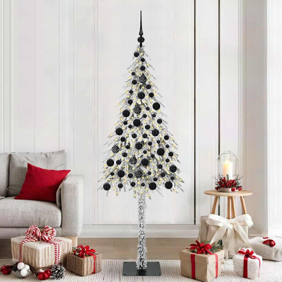 vidaXL Kerstboom met 300 LED met standaard Wit 180 cm PE en staal vidaXL Kerstboom met 300 LED met standaard Wit 180 cm PE en staal afbeelding 1