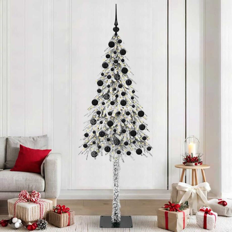 vidaXL Kerstboom met 300 LED met standaard Wit 210 cm PE en staal afbeelding 1