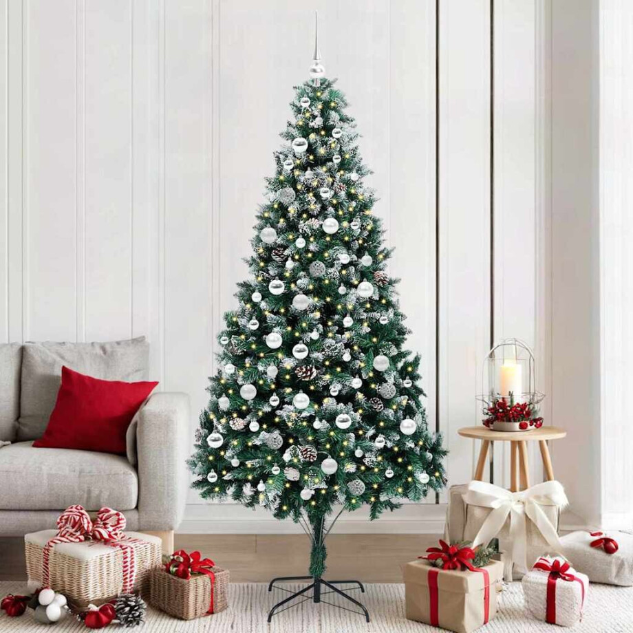 vidaXL Kunstkerstboom Groen 210 cm PVC en Staal en Kunststof vidaXL Kunstkerstboom Groen 210 cm PVC en Staal en Kunststof afbeelding 1