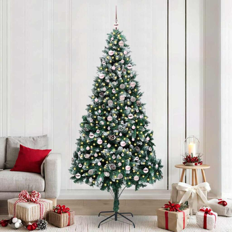 vidaXL Kunstkerstboom Groen 240 cm PVC en Staal en Kunststof vidaXL Kunstkerstboom Groen 240 cm PVC en Staal en Kunststof afbeelding 1