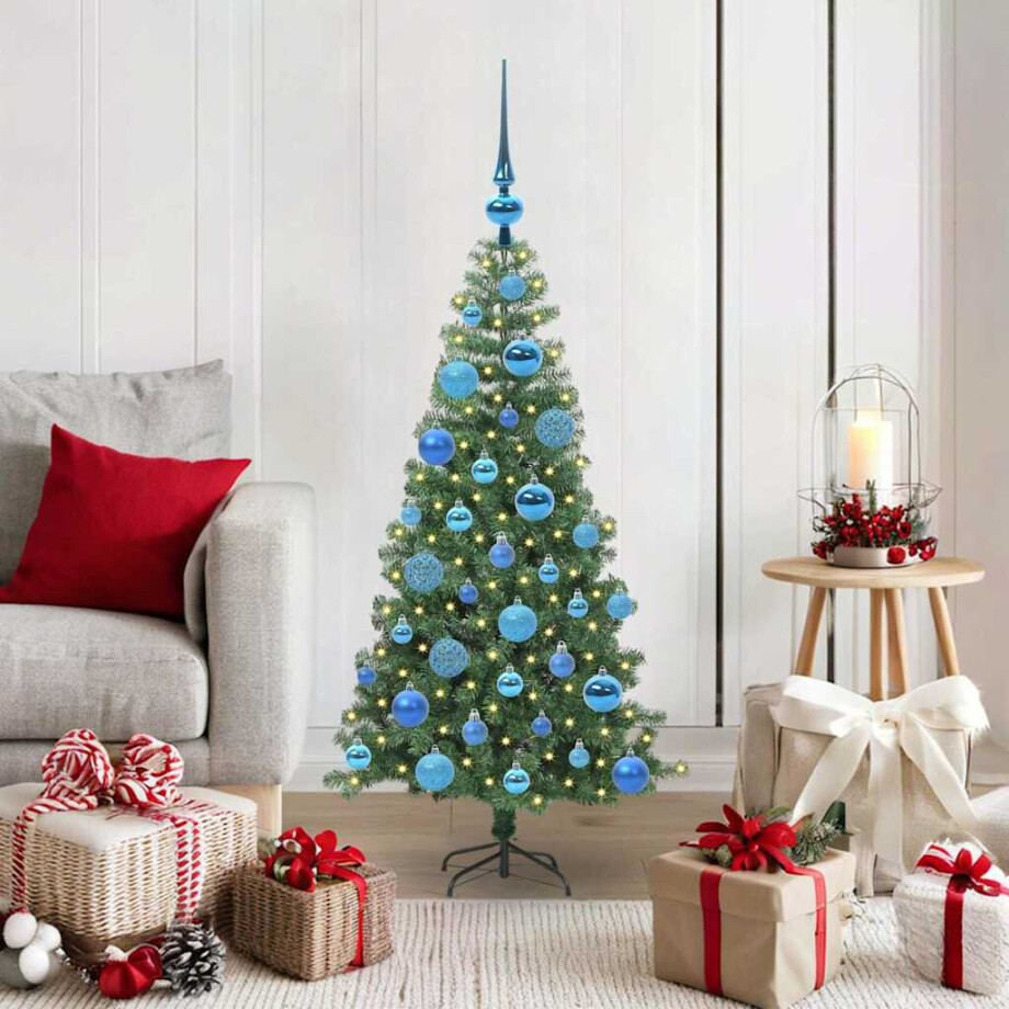 vidaXL Kerstboom met 150 LED met standaard Groen 120 cm PVC afbeelding 1