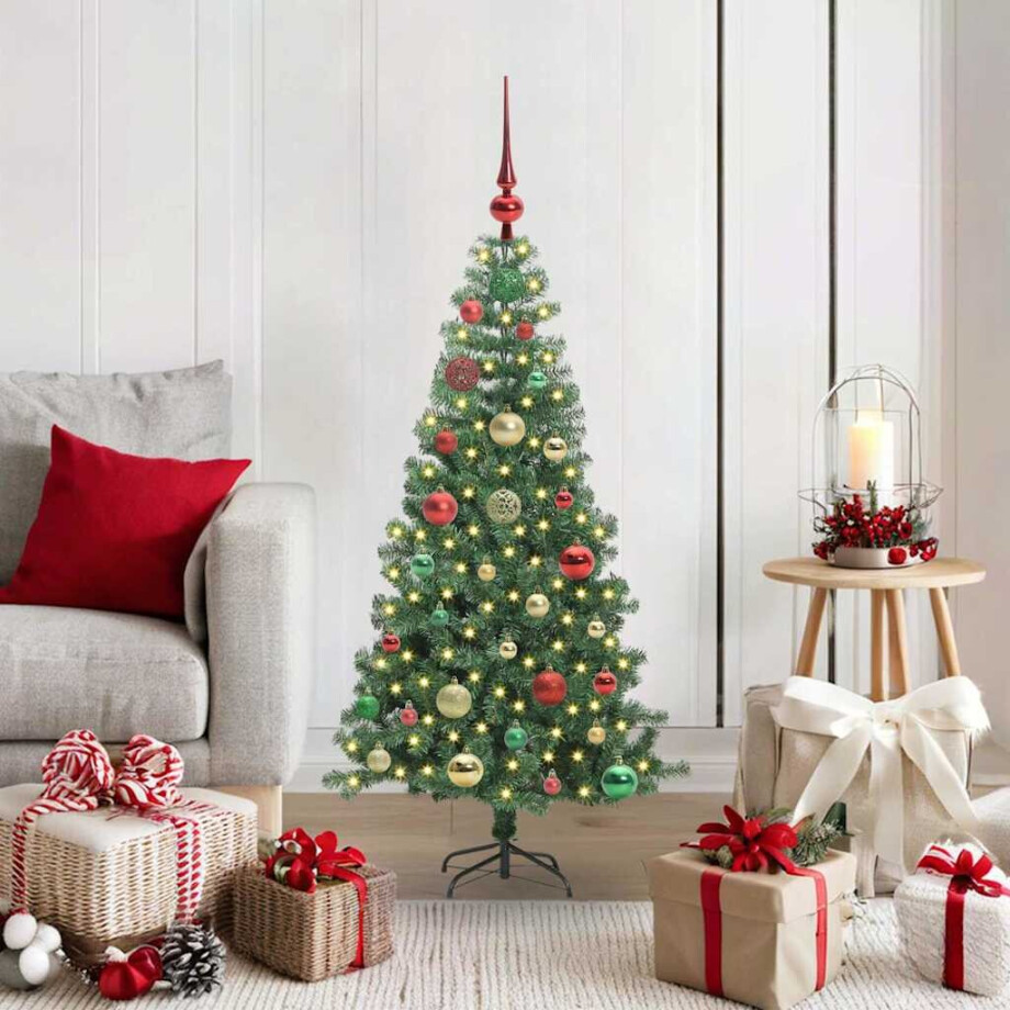 vidaXL Kerstboom met 150 LED met standaard Groen 120 cm PVC afbeelding 1