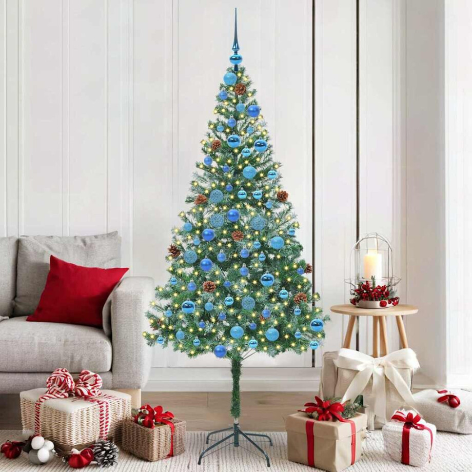 vidaXL Kunstkerstboom met 300 LED Groen 180 cm PVC en Staal vidaXL Kunstkerstboom met 300 LED Groen 180 cm PVC en Staal afbeelding 1