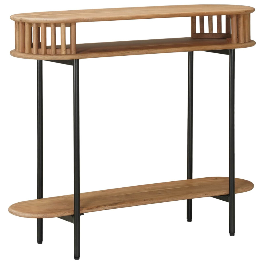 vidaXL Handgemaakte Eindtafel Teakbruin 90 x 30 x 75 cm vidaXL Handgemaakte Eindtafel Teakbruin 90 x 30 x 75 cm afbeelding 1