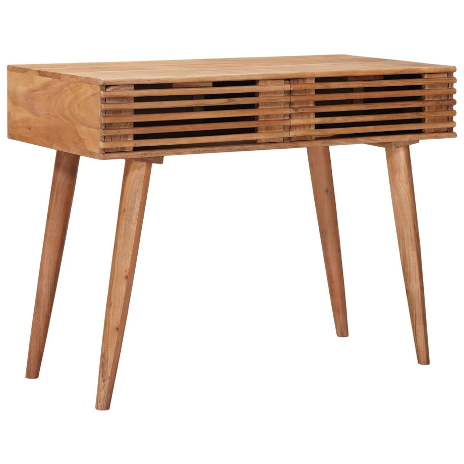 vidaXL Handgemaakt Bureau Naturel Massief Acaciahout 100 x 48 x 76 cm afbeelding 1