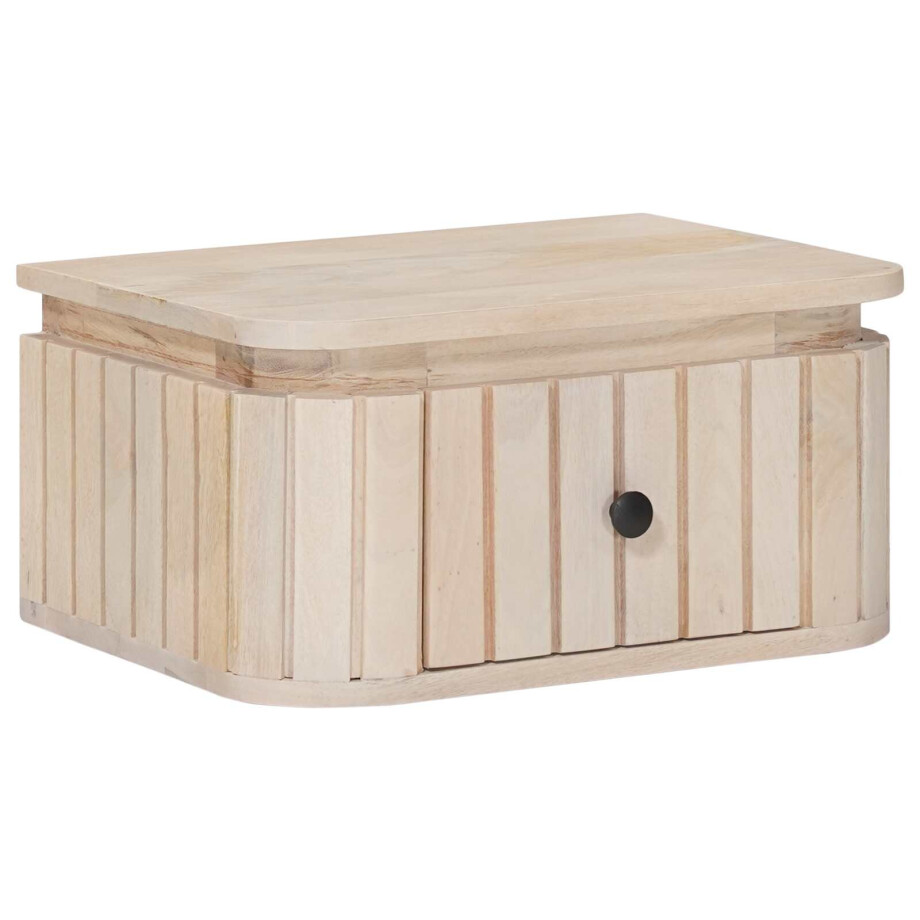 vidaXL Handgemaakt nachtkastje Wit 40 x 30 x 20 cm Massief Mango Hout vidaXL Handgemaakt nachtkastje Wit 40 x 30 x 20 cm Massief Mango Hout afbeelding 1