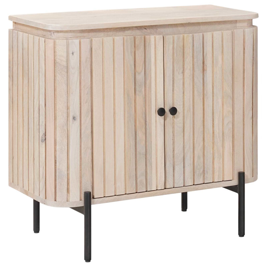 vidaXL Dressoir 70 x 30 x 65 cm Massief Mango Hout en Geengineerd Hout afbeelding 1