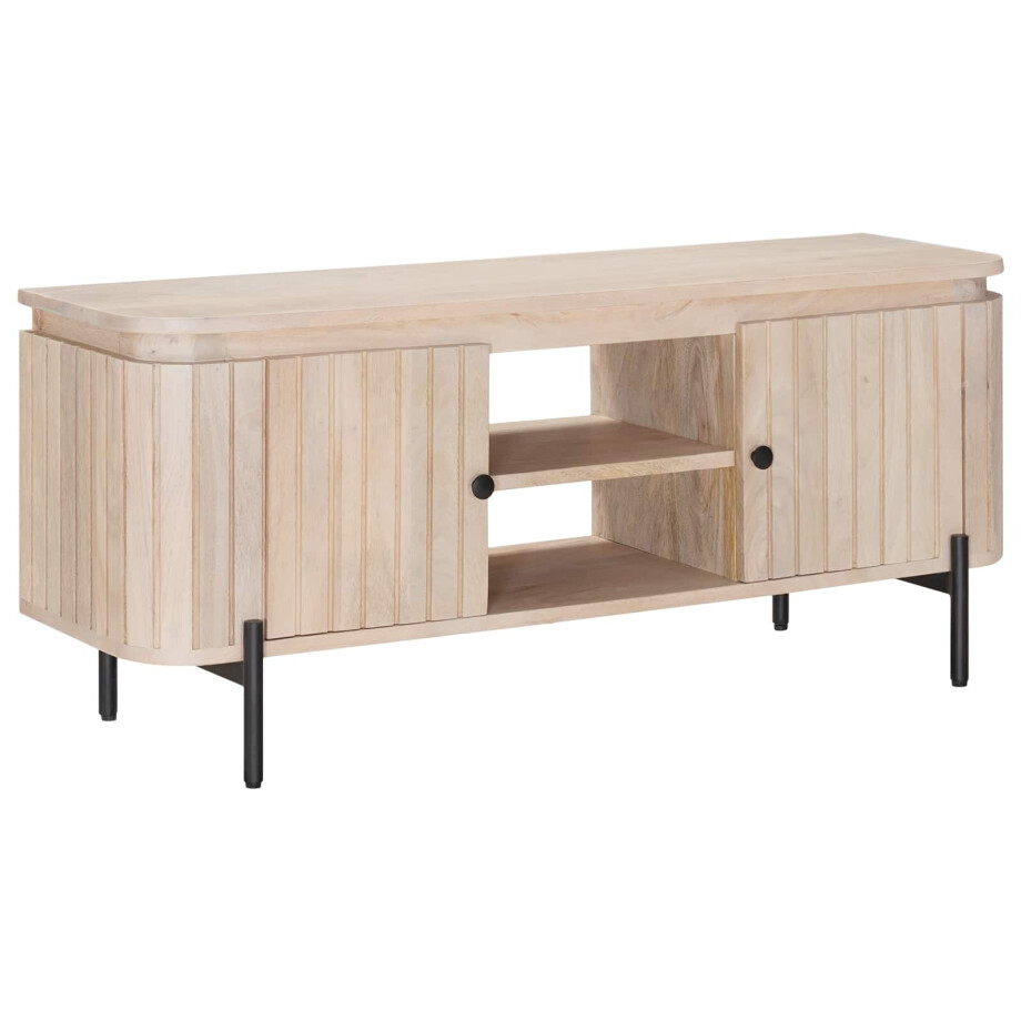 vidaXL TV-kast 105 x 30 x 45 cm Massief Mango Hout en Geengineerd Hout afbeelding 1