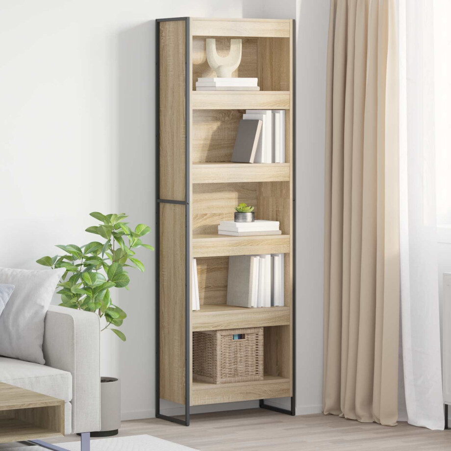 vidaXL Boekenkast 2 pcs Sonoma 60 x 30 x 189,5 cm Bewerkt hout afbeelding 1