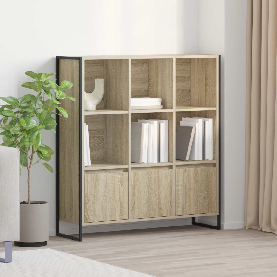 vidaXL Boekenkast 2 pcs Sonoma 99,5 x 30 x 108 cm Bewerkt hout afbeelding 1
