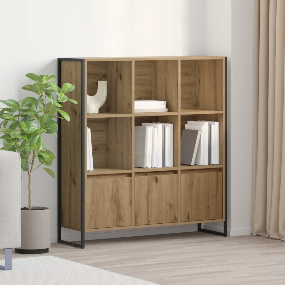 vidaXL Boekenkast 2 pcs Ambachtelijk eiken 99,5 x 30 x 108 cm afbeelding 1