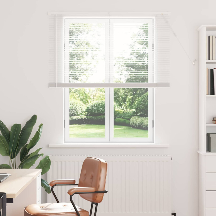 vidaXL Jaloezie Wit 150 x 110 cm 25 mm PVC afbeelding 1
