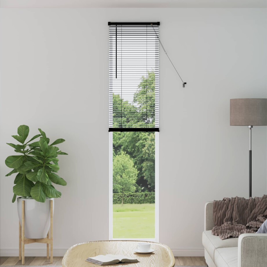vidaXL Jaloezie Zwart 213 x 40 cm 25 mm PVC vidaXL Jaloezie Zwart 213 x 40 cm 25 mm PVC afbeelding 1