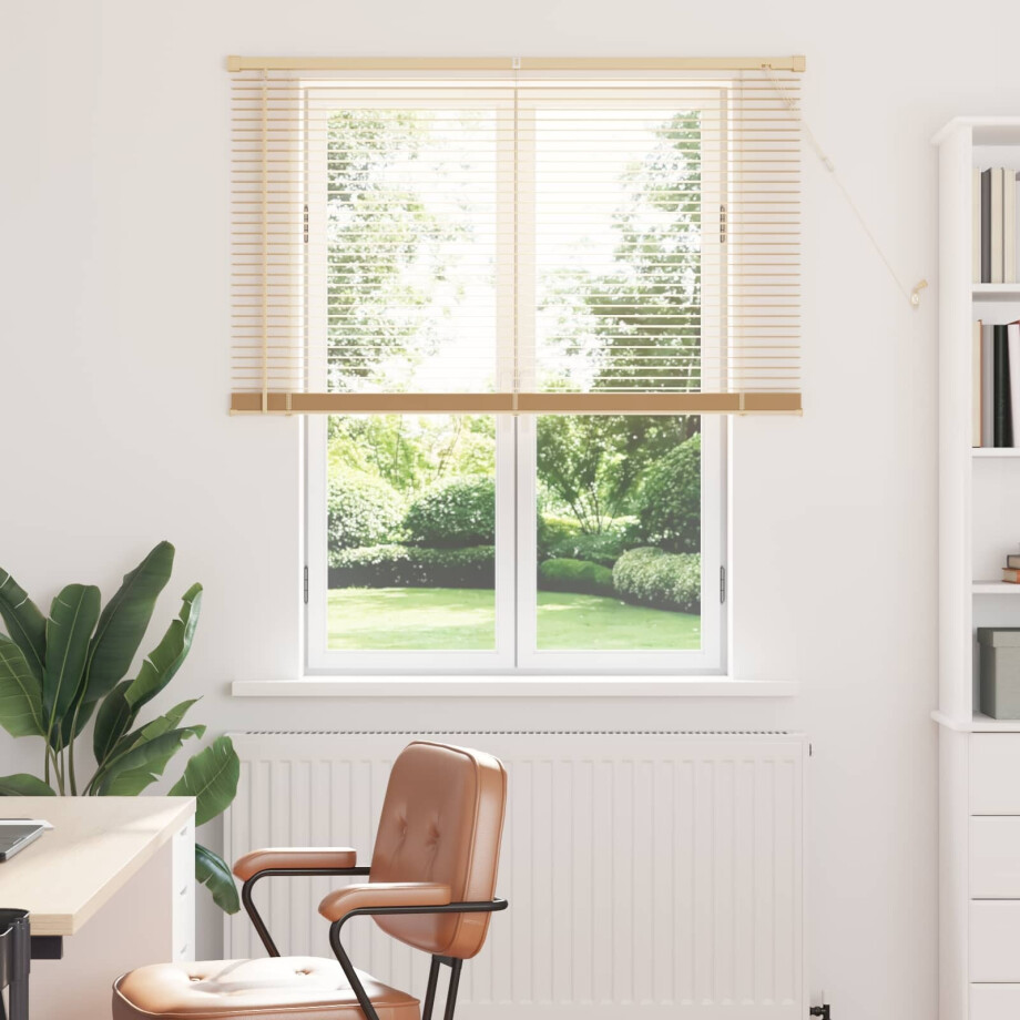 vidaXL Jaloezie Lichtbruin met Patroon 150 x 110 cm 25 mm PVC vidaXL Jaloezie Lichtbruin met Patroon 150 x 110 cm 25 mm PVC afbeelding 1