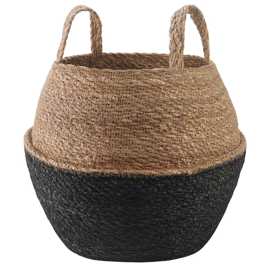 vidaXL Plantenpot met handvatten Zwart Ø 32 x 32 cm 100% Zeegras vidaXL Plantenpot met handvatten Zwart Ø 32 x 32 cm 100% Zeegras afbeelding 1