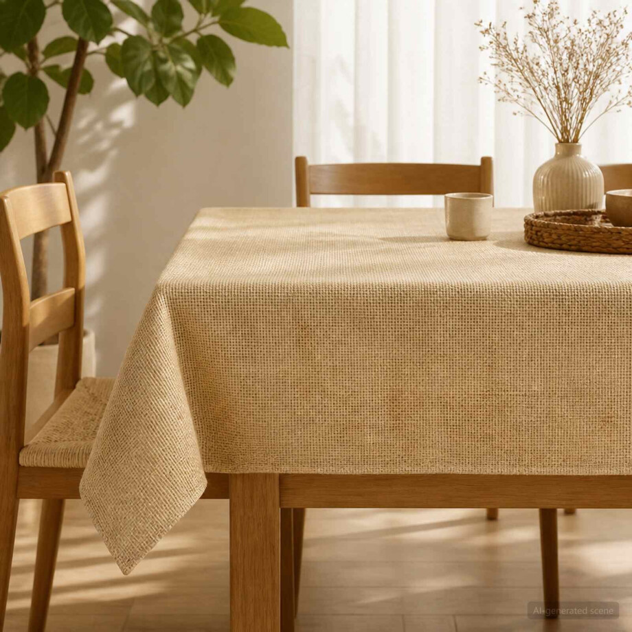 vidaXL Jute tafelkleed Naturel 140 x 240 cm 100% Tossa Jute vidaXL Jute tafelkleed Naturel 140 x 240 cm 100% Tossa Jute afbeelding 1
