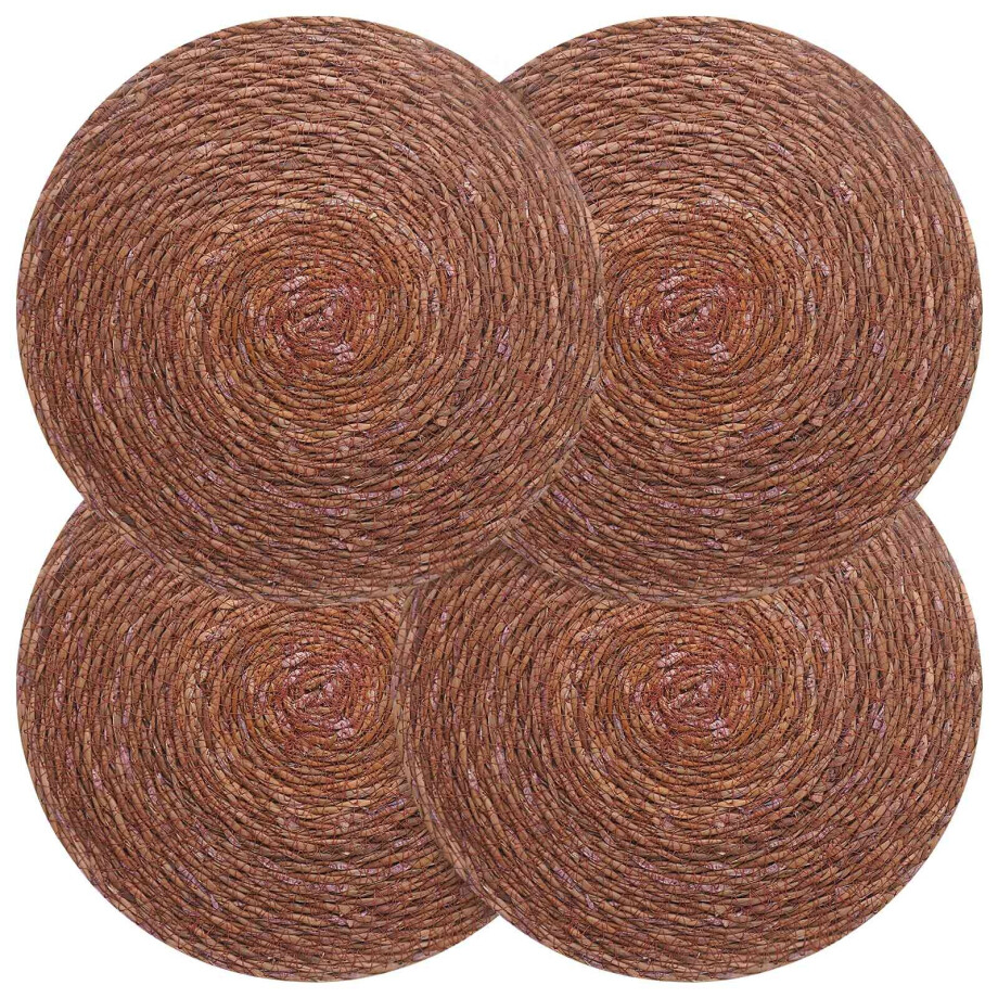 vidaXL Zeegroene placemats 4 st Bruin 100% Zeegras afbeelding 1