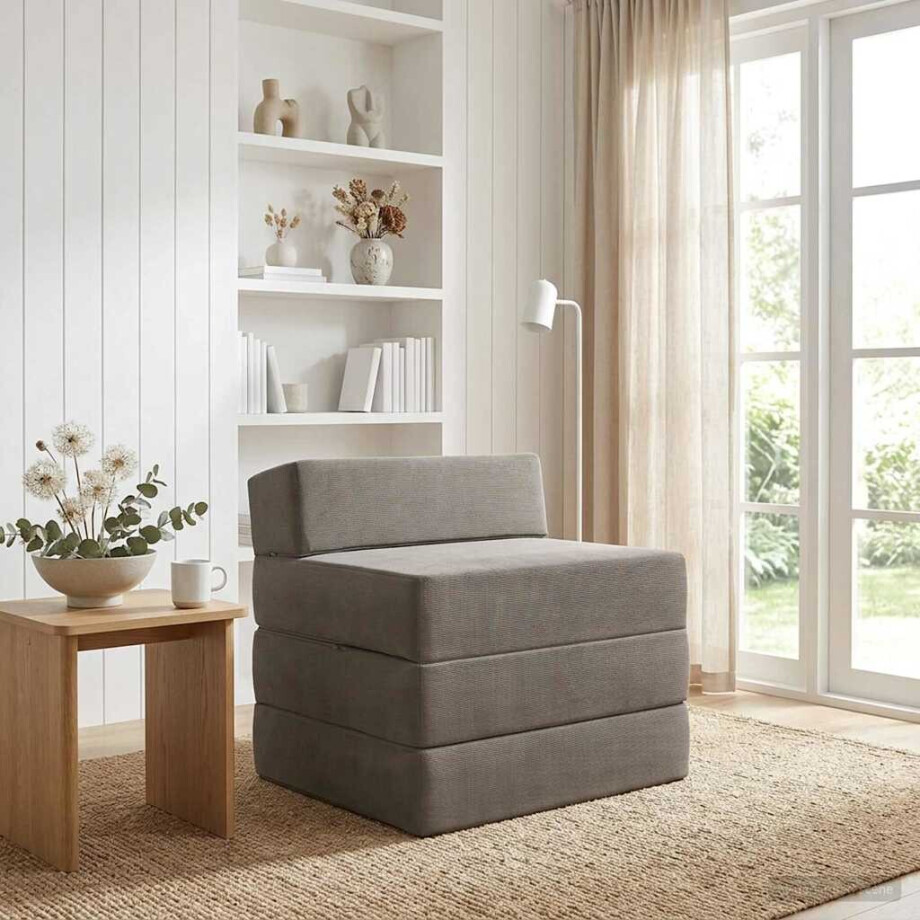 vidaXL Vouwbare Bankbed Lichtgrijs 200 x 70 x 15 cm Katoen Stof vidaXL Vouwbare Bankbed Lichtgrijs 200 x 70 x 15 cm Katoen Stof afbeelding 1